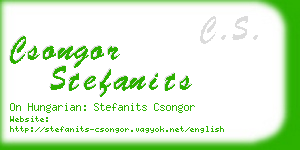 csongor stefanits business card